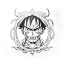 luffy tattoo design idea