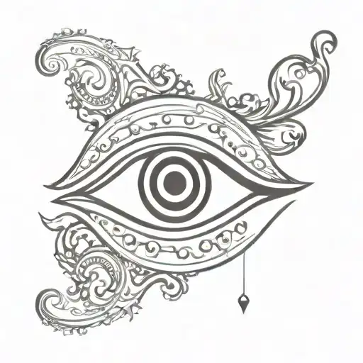 evil eye symbol tattoo design idea