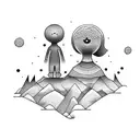 mother and son tattoo design idea