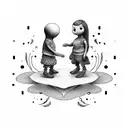 mother and son tattoo design idea