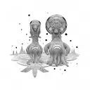 mother and son tattoo design idea