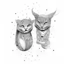 mother and son tattoo design idea