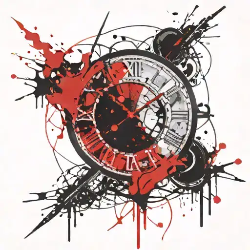 lunar eclipse/ clock face tattoo design idea