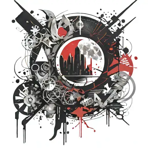 lunar eclipse tattoo design idea