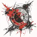 lunar eclipse/ clock face tattoo design idea