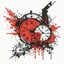 lunar eclipse/ clock face tattoo design idea