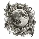 lunar eclipse tattoo design idea