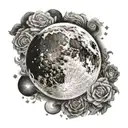 lunar eclipse tattoo design idea