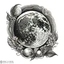 lunar eclipse tattoo design idea