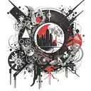 lunar eclipse tattoo design idea