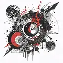 lunar eclipse tattoo design idea