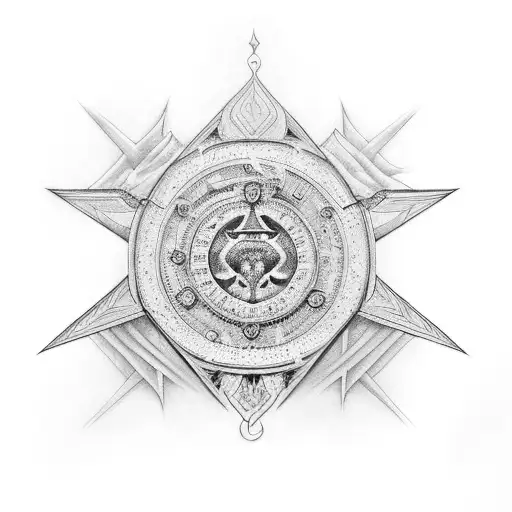 Heartagram tattoo design idea