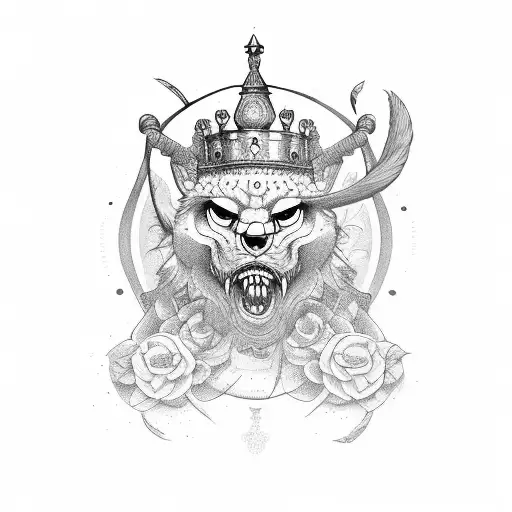 arma de castas de baralho tattoo design idea