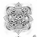 Celtic Knot + Aztec pattern  tattoo design idea