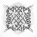 Celtic Knot + Aztec pattern  tattoo design idea