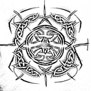 Celtic Knot + Aztec pattern  tattoo design idea
