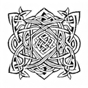 Celtic Knot + Aztec pattern  tattoo design idea