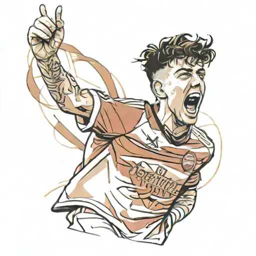 kai Havertz arsenal celebration when scoring tattoo design idea