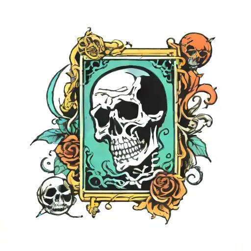 death tarot card tattoo design idea