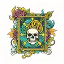 death tarot card tattoo design idea