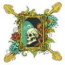 death tarot card tattoo design idea