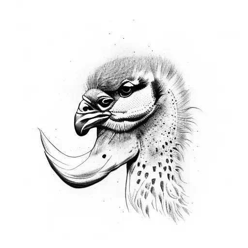 man riding an ostrich  tattoo design idea