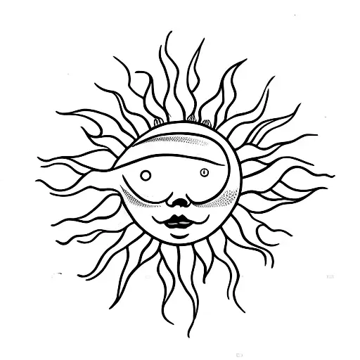 Sun and believe tattoo design idea