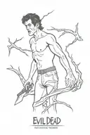 evil dead movie tattoo design idea