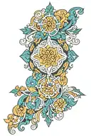 Mediterranean tile pattern tattoo design idea