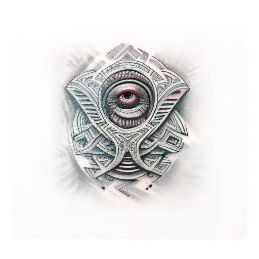 Maori gangster chick tattoo design idea