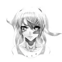 anime elfen lied tattoo design idea