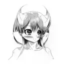 anime elfen lied tattoo design idea