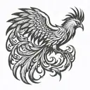 minimalistic phoenix, small tattoo, gothic, rising from the ashes, rising from the fire tattoo design idea