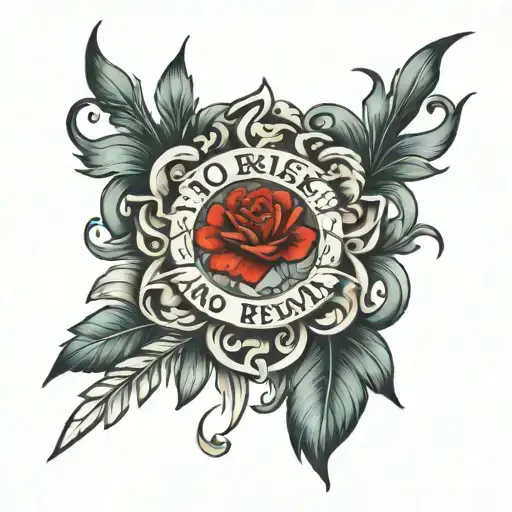 no risk no reward " written tattoo design idea