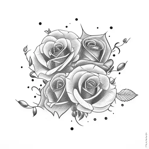 el nombre Zoila en una rosa tattoo design idea