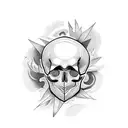Skull c'est la mort tattoo design idea