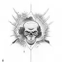 Skull c'est la mort tattoo design idea