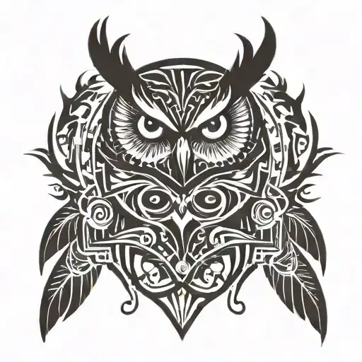 adhd with owl and phoenix rising from the ashes tattoo design idea