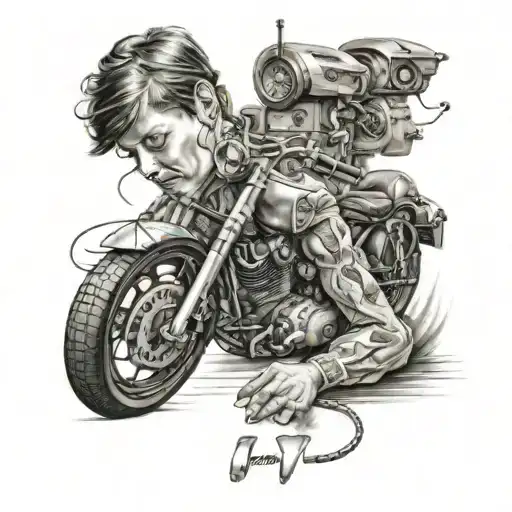 Electrician, motorsport, engineer, family, women, selfishness tattoo design idea