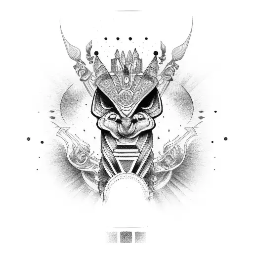 totem pole sleeve tattoo design idea
