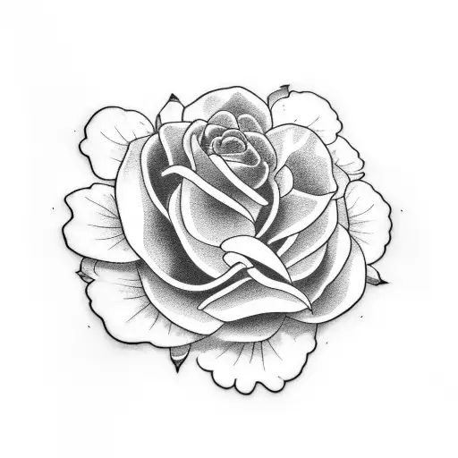 Raven and lily flower tattoo design idea