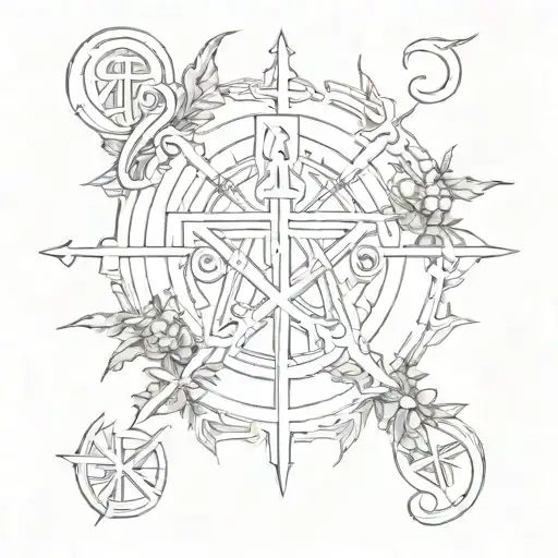 chi rho tattoo design idea