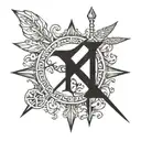 chi rho tattoo design idea