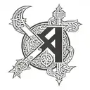 chi rho tattoo design idea