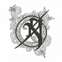 chi rho tattoo design idea