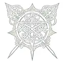 chi rho tattoo design idea