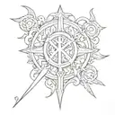 chi rho tattoo design idea