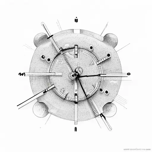 sand clock tattoo design idea