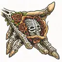 skeleton hand tattoo rip skin tattoo design idea