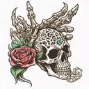 skeleton hand tattoo rip skin tattoo design idea